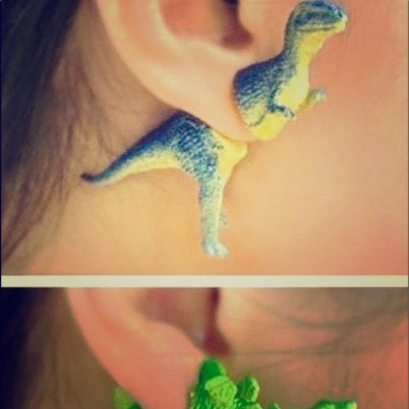Dinosaur Earrings - Picture 1 of 2
